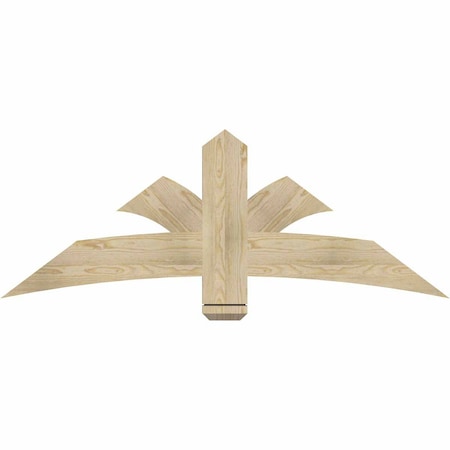 Ekena Millwork Davenport Rough Sawn Timber Gable Bracket, Douglas Fir, 60"W x 22"H x 2"D x 6"F, 9/12 Pitch GBW060X22X0206DAV00RDF